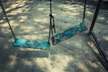 Broken chain swing.