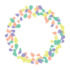 Bright spring background with colored petals. Simple gentle template for the card, invitation, printing. Fashionable decoration with beautiful petals.