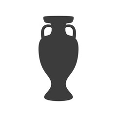 Cup winner icon on white background. Bleck Vector illustration