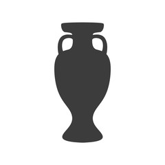 Cup winner icon on white background. Bleck Vector illustration