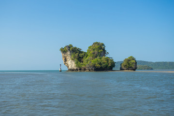 Fototapeta premium Small island in the sea at Nopparat Thara national park in Krabi province Thailand