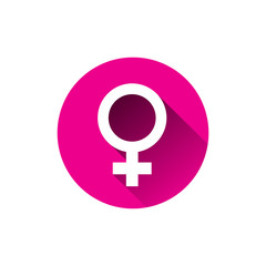 Female Sign Icon Isolated On White Background