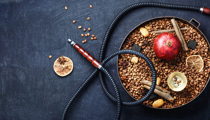 Modern hookah with coffee aroma