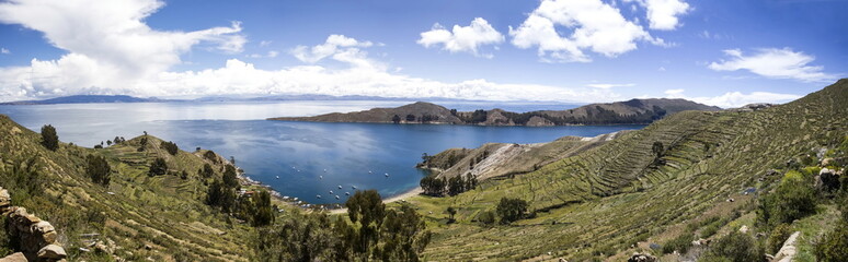 Isla del Sol on lake Titicaca in Bolivia