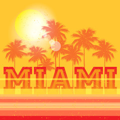 Miami Beach, Florida coast beach poster