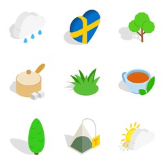 Stockholm icons set, isometric style