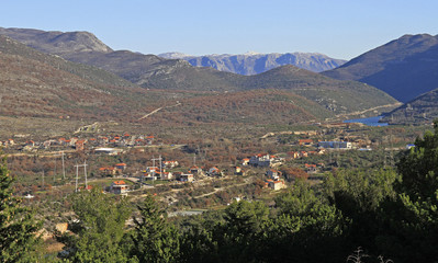 Fototapeta na wymiar view of city Trebinje from the hill