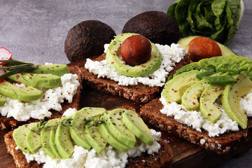 sliced avocado on toast bread with spices