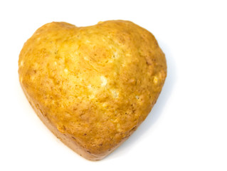 Delicious sponge heart for loved one on Valentine's day