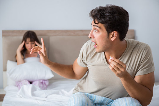 Man suffering from impotency with pill