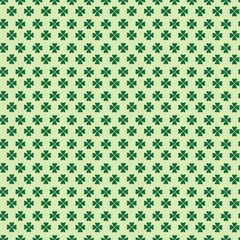 Cute Background For St. Patricks Day Seamless Pattern Wallpaper With Shamrock Leaves Vector Illustration