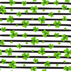 Shamrock Seamless Pattern Creative Clover Background For