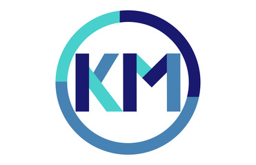 KM Global Circle Ribbon letter Logo
