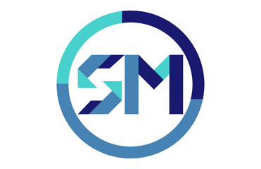 SM Global Circle Ribbon letter Logo