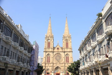 Fototapeta premium Sacred Heart Cathedral in Guangzhou, China