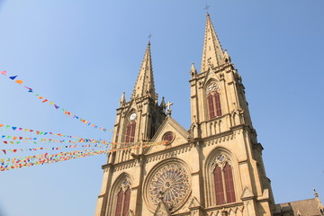 Fototapeta na wymiar Sacred Heart Cathedral in Guangzhou, China