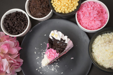 piece of cake,Chocolate and Strawberry cake