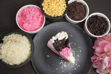 piece of cake,Chocolate and Strawberry cake