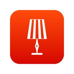 Table lamp icon digital red