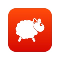 Sheep icon digital red