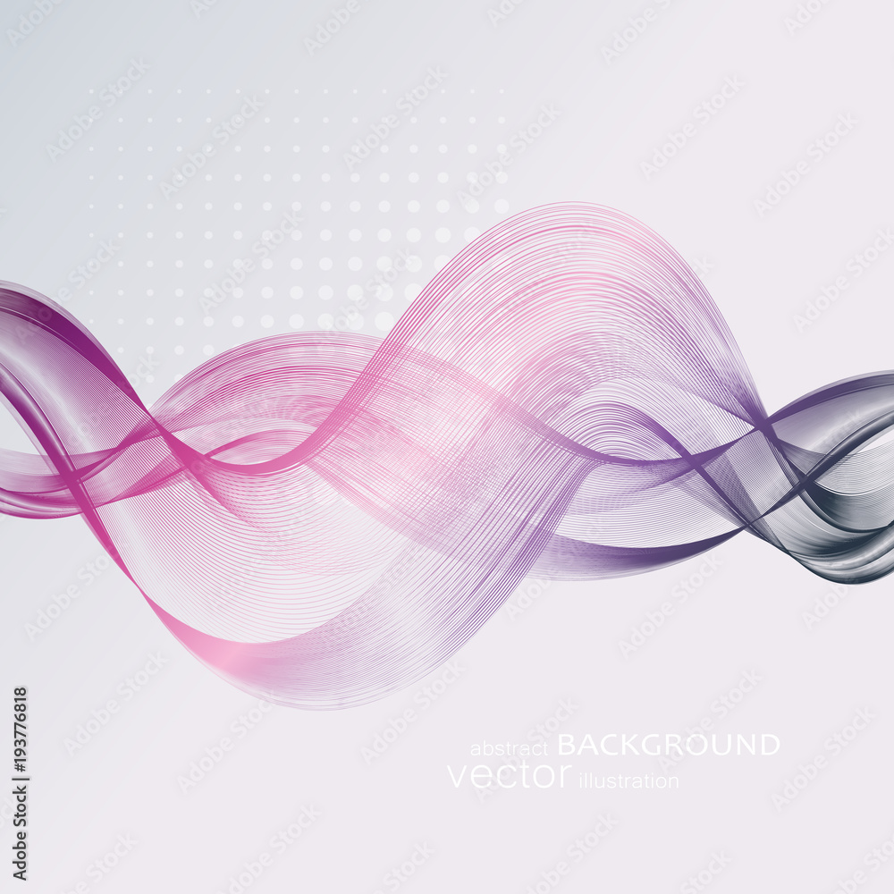 Aufkleber abstract backgrounds with colorful wavy lines. elegant wave design. vector technology.