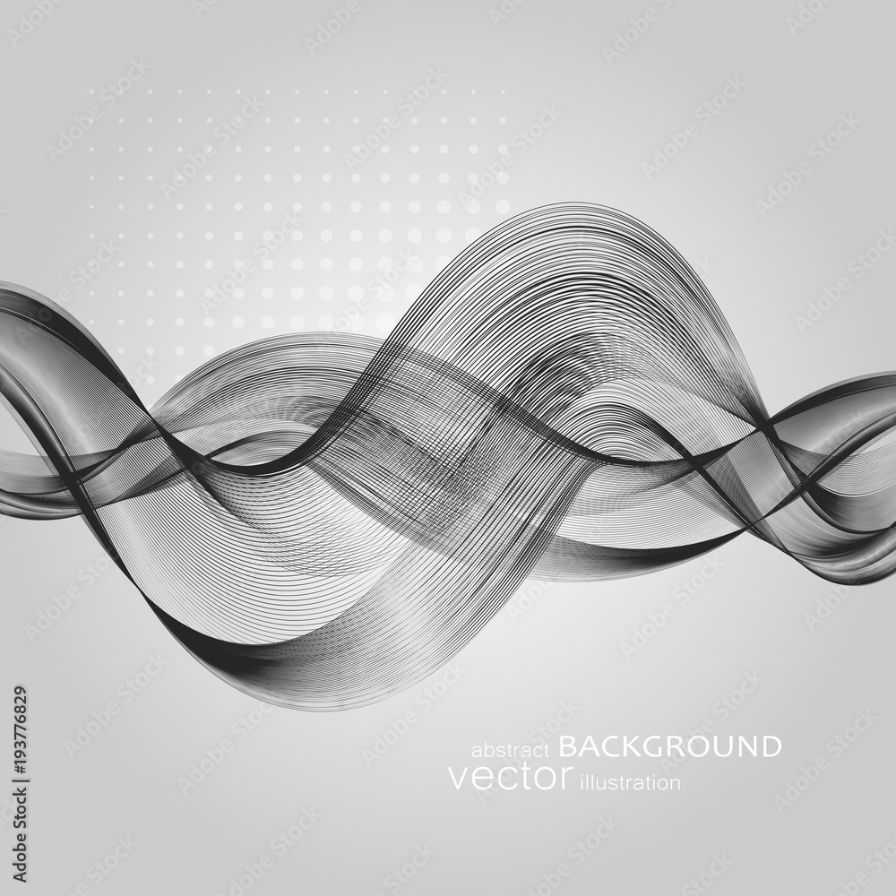 Aufkleber abstract backgrounds with colorful wavy lines. elegant wave design. vector technology.