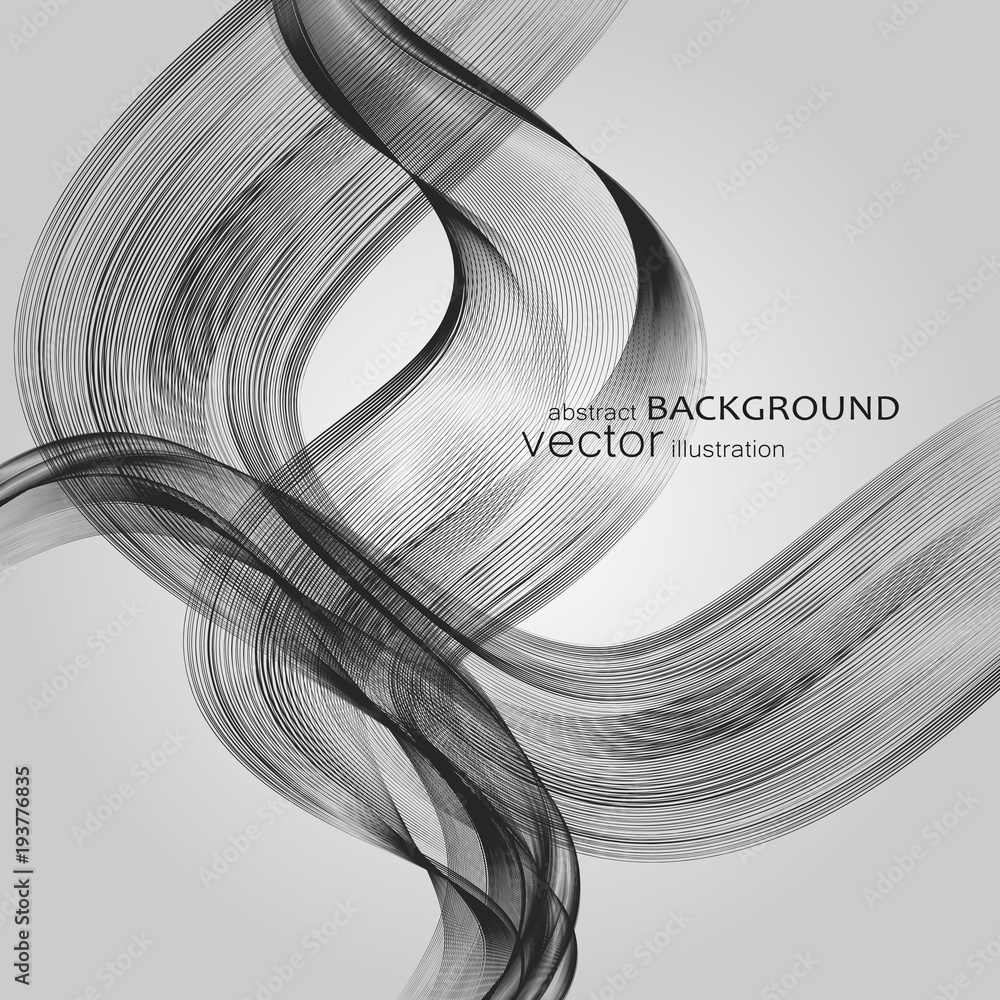 Aufkleber abstract backgrounds with colorful wavy lines. elegant wave design. vector technology.