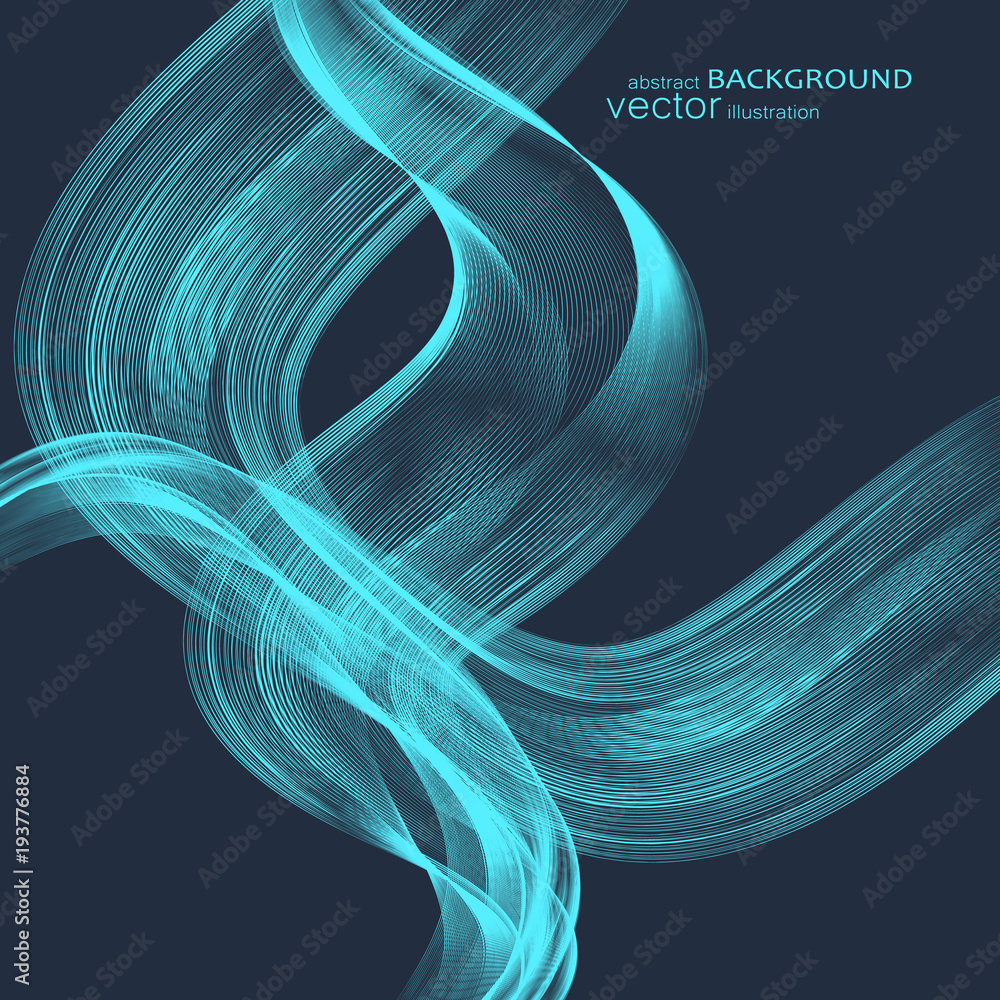 Poster abstract backgrounds with colorful wavy lines. elegant wave design. vector technology.