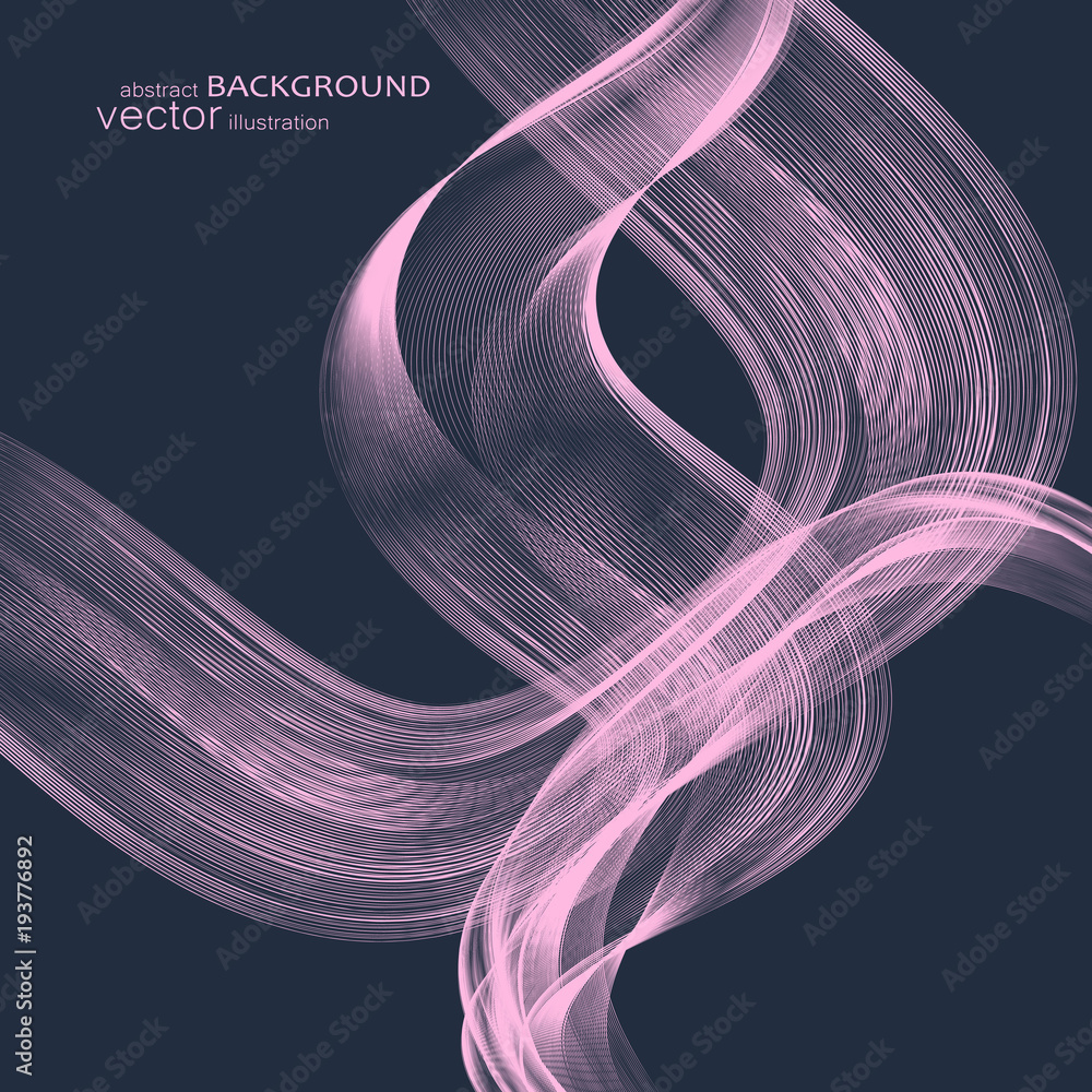 Poster abstract backgrounds with colorful wavy lines. elegant wave design. vector technology.