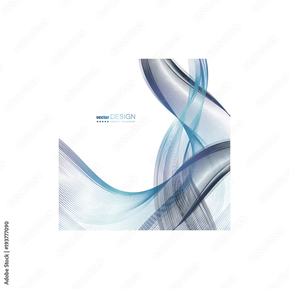 Aufkleber abstract backgrounds with colorful wavy lines. elegant wave design. vector technology.