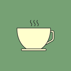 Simple Cup Flat Lines Icon Vector Illustration