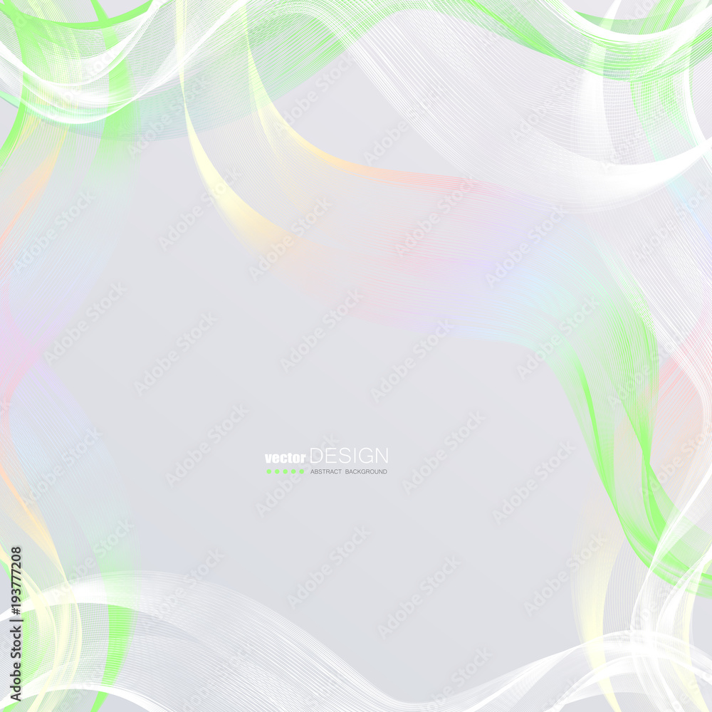 Poster abstract backgrounds with colorful wavy lines. elegant wave design. vector technology.