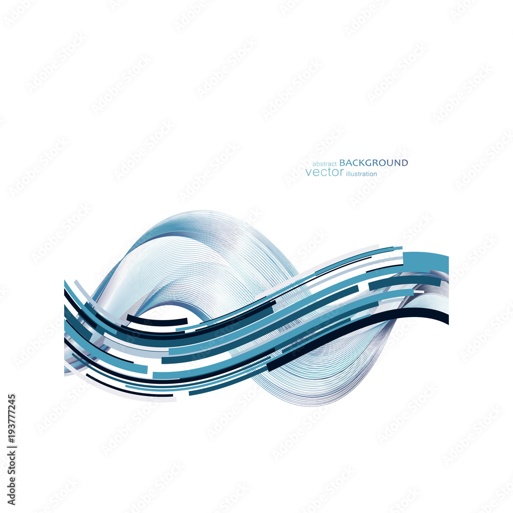Aufkleber abstract backgrounds with colorful wavy lines. elegant wave design. vector technology.