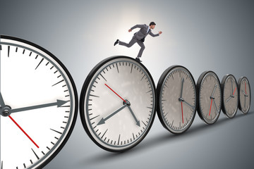 Businessman in time management concept