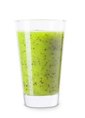 kiwi smoothie isolated on white