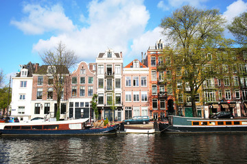 Fototapeta na wymiar Historic downtown of Amsterdam, the Netherlands