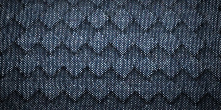 Abstract Background Texture of rotated dark gray carpet checkerboard pattern. 3D Rendered.