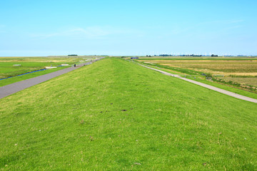 Sunny day on the North Sea coast in the Netherlands
