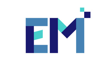 EM Digital Ribbon Letter Logo