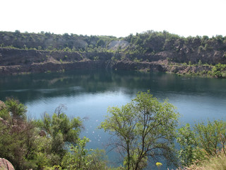 Healing lake on the site of the quarry