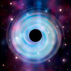  abstrsct space - a black hole. Cosmos Black hole in space. Stars and material falls into a black hole.