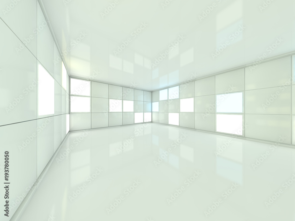 Aufkleber abstract modern architecture background. 3d rendering