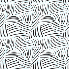 Seamless pattern with chaotic line textures. Hand drawn fashion hipster background. Vector for print, fabric, textile, invitation card, wrapping.
