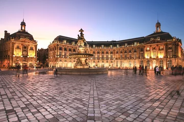 Foto op Plexiglas Place De La Bourse in Bordeaux, France. A Unesco World Heritage © nonglak