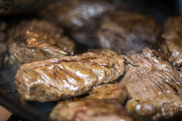 Obraz na płótnie Canvas Grilled beef steaks