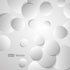      Circles with Drop Shadows - Abstract Background Vector