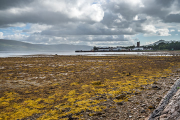 Cloudy sky over Inveraray, a small historic town on Loch Fyne, Argyll, Scotland, Britain