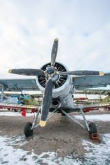 old single-engine airplane screw