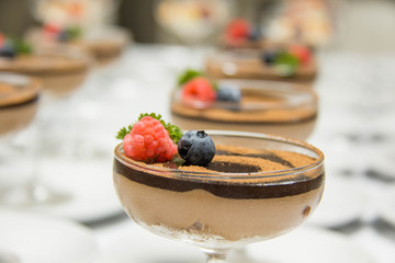 Chocolate mousse in a glass