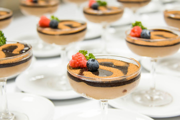 Chocolate mousse in a glass